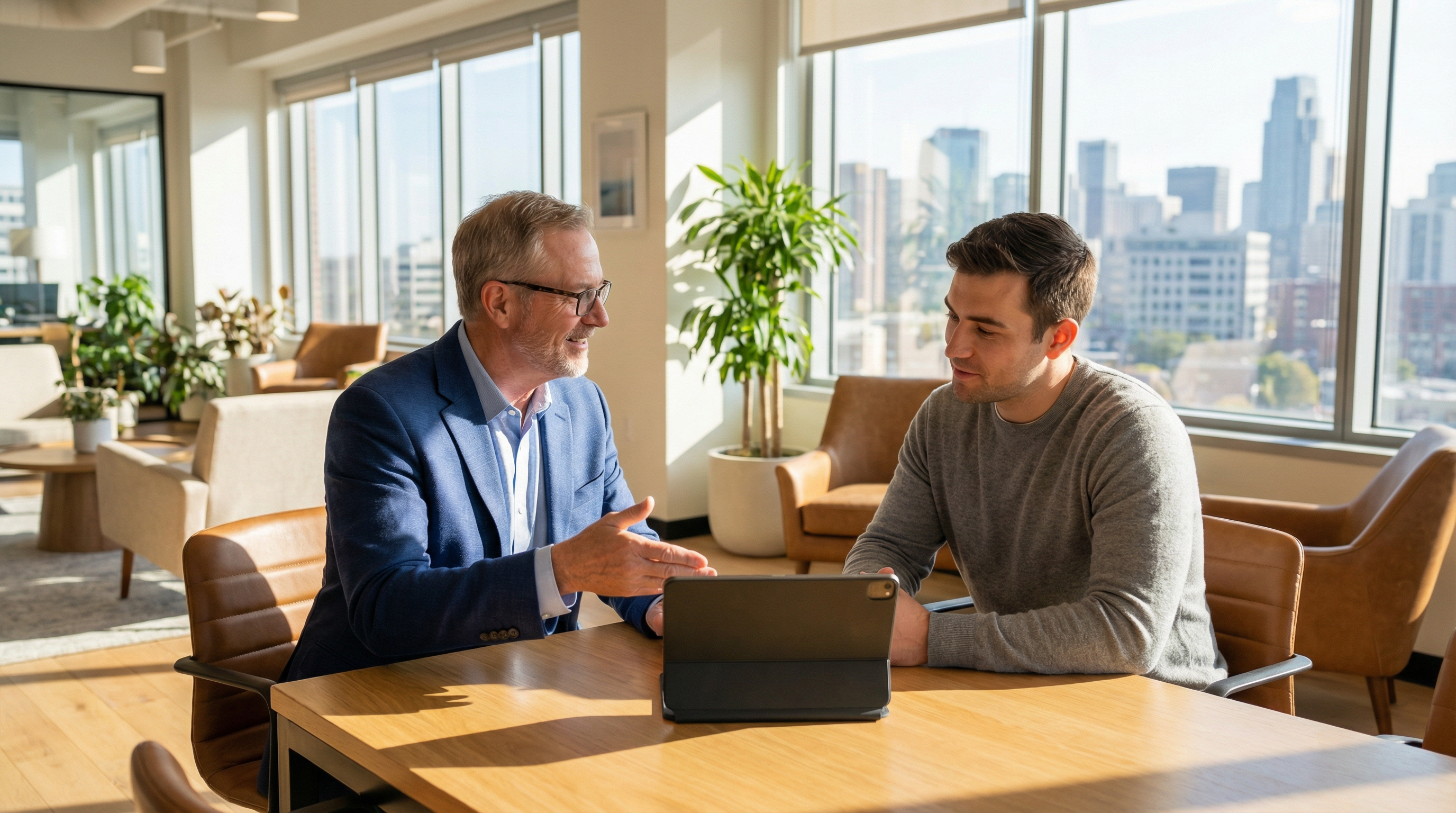 Trusted business advisor consulting with client